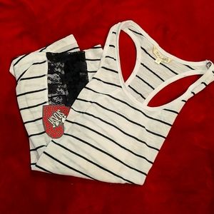 NWT Racerback Tank with Lace Sides